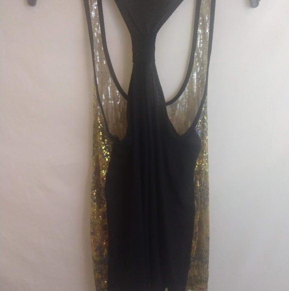 Almost Famous Gold Sequins Print Tank - Picture 7 of 12